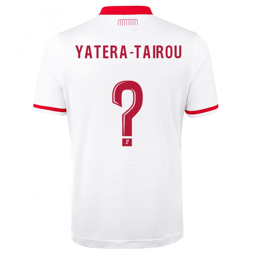 ילדים כדורגל Lassana Yatera-Tairou #0 אדום לבן ג'רזי ביתית 2026/27
