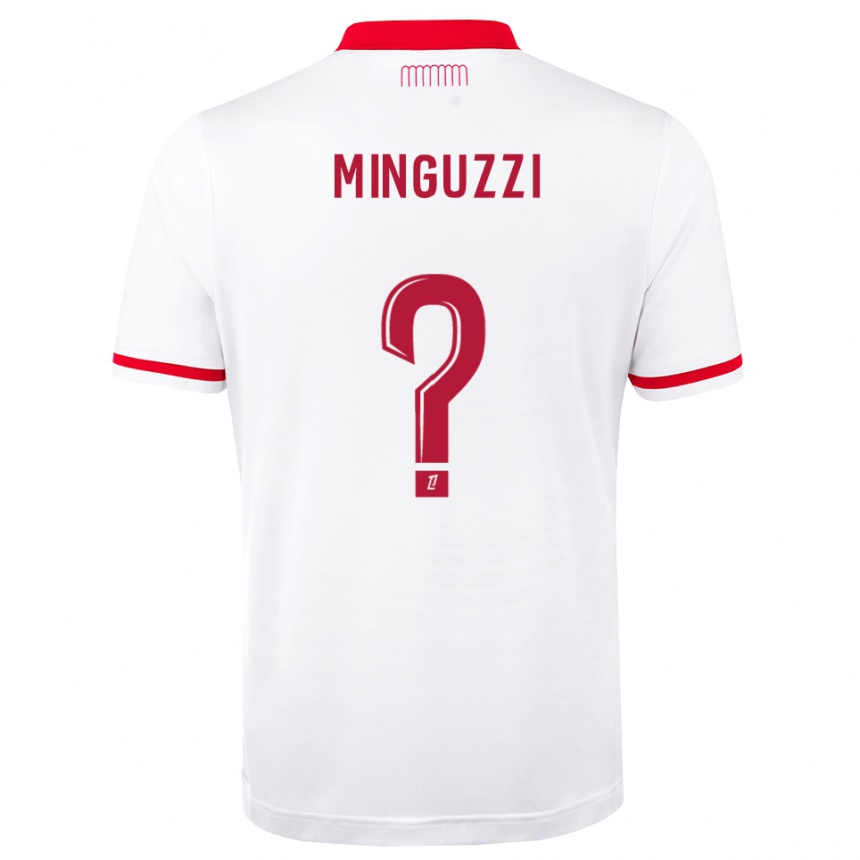 ילדים כדורגל Matteo Minguzzi #0 אדום לבן ג'רזי ביתית 2026/27