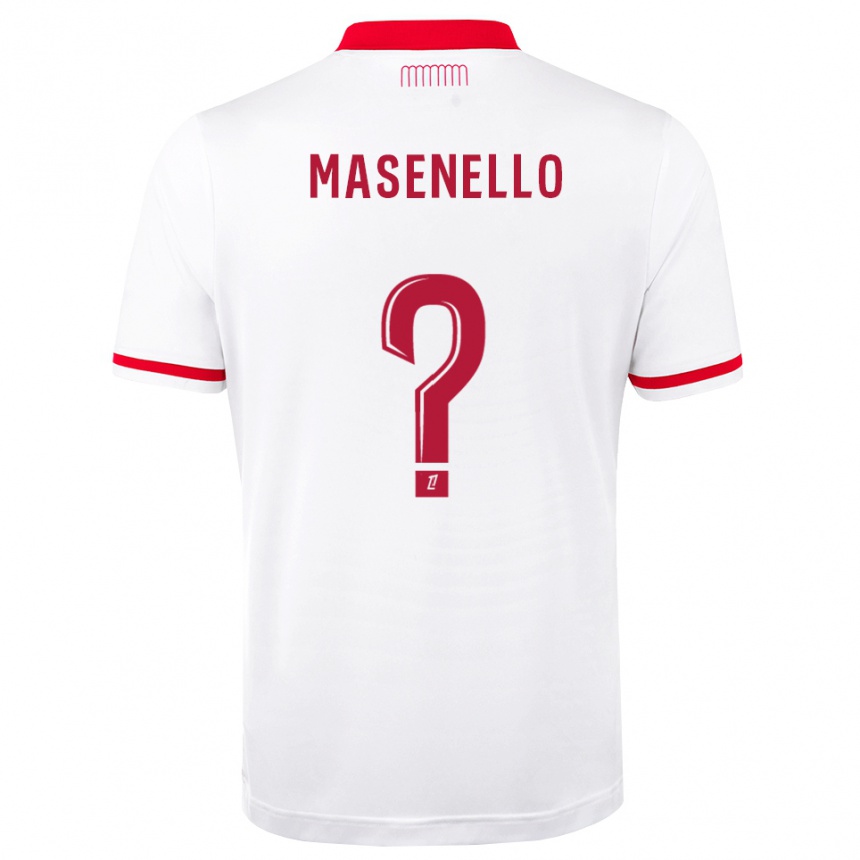 ילדים כדורגל Tristan Masenello #0 אדום לבן ג'רזי ביתית 2026/27