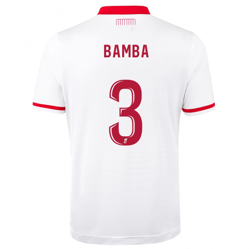 ילדים כדורגל Ismaïl Bamba #3 אדום לבן ג'רזי ביתית 2026/27