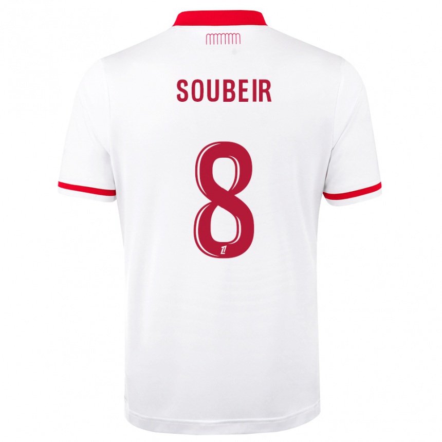 ילדים כדורגל Anis Soubeir #8 אדום לבן ג'רזי ביתית 2026/27