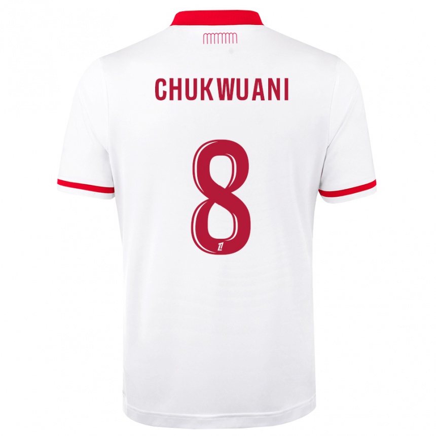 ילדים כדורגל Ekene Chukwuani #8 אדום לבן ג'רזי ביתית 2026/27
