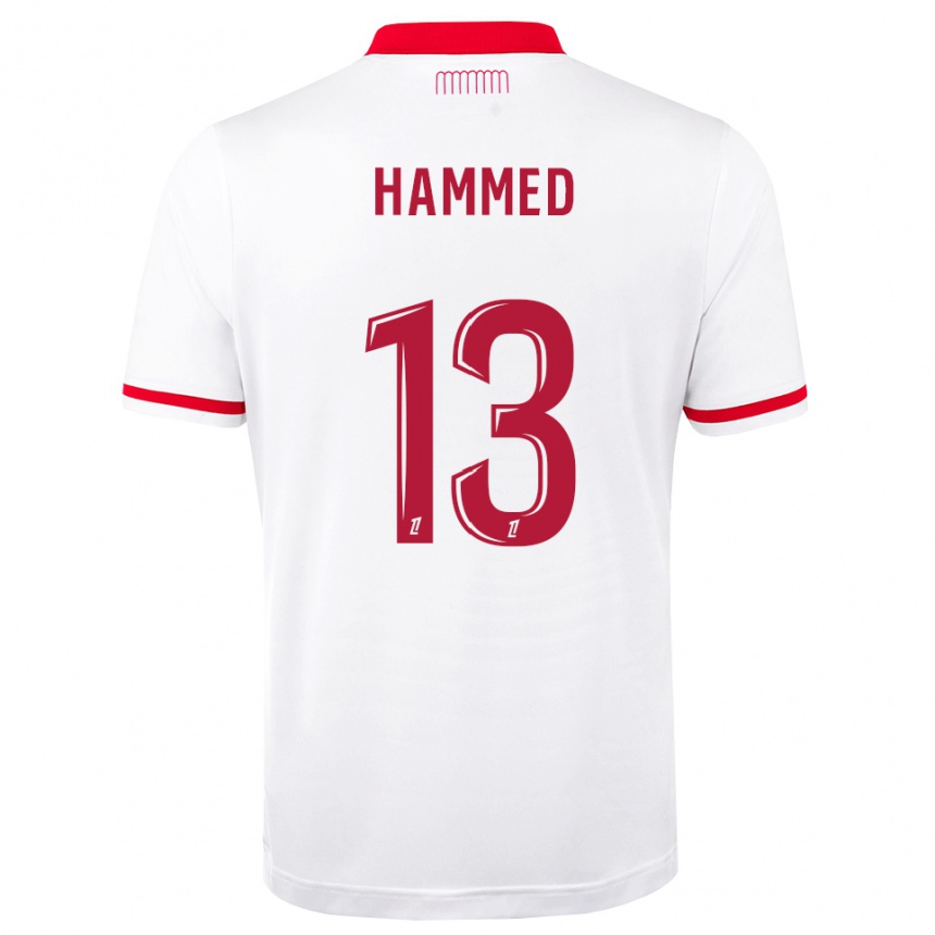 ילדים כדורגל Maher Hammed #13 אדום לבן ג'רזי ביתית 2026/27