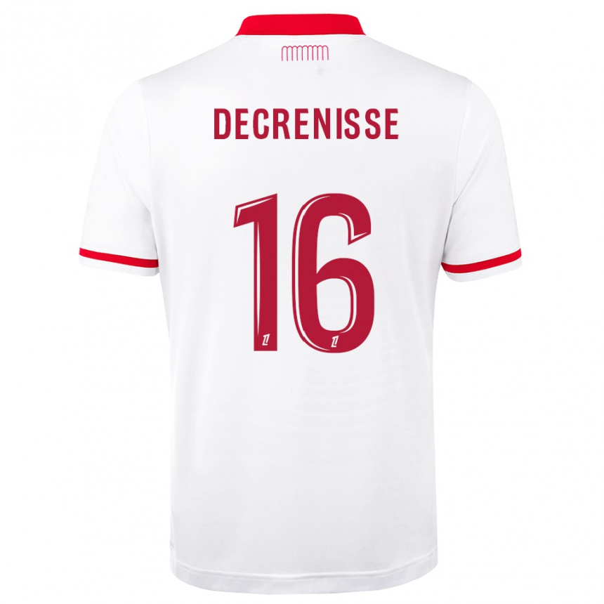 ילדים כדורגל Axel Decrenisse #16 אדום לבן ג'רזי ביתית 2026/27