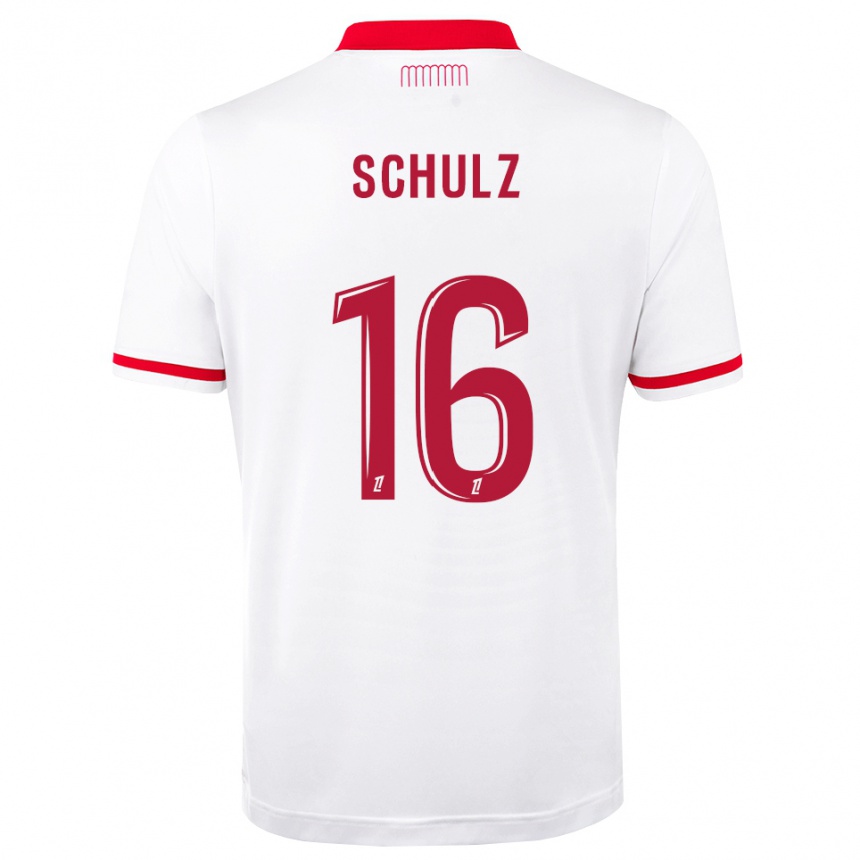 ילדים כדורגל Ethan Schulz #16 אדום לבן ג'רזי ביתית 2026/27