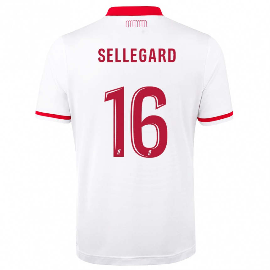 ילדים כדורגל Alexander Sellegard #16 אדום לבן ג'רזי ביתית 2026/27