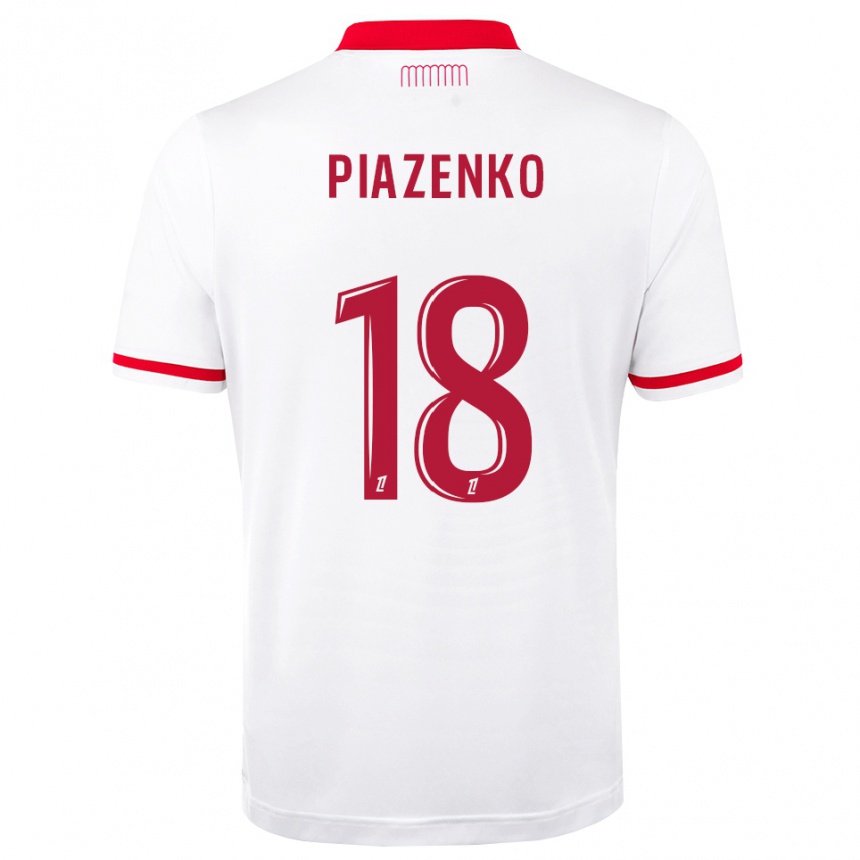 ילדים כדורגל Rodion Piazenko #18 אדום לבן ג'רזי ביתית 2026/27