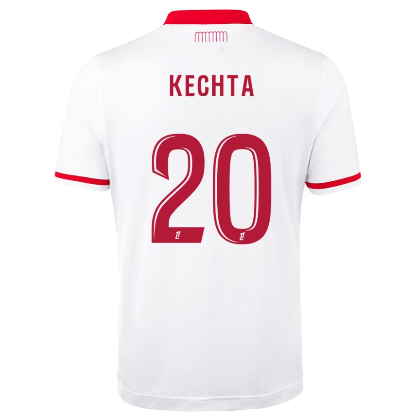 ילדים כדורגל Amine Kechta #20 אדום לבן ג'רזי ביתית 2026/27