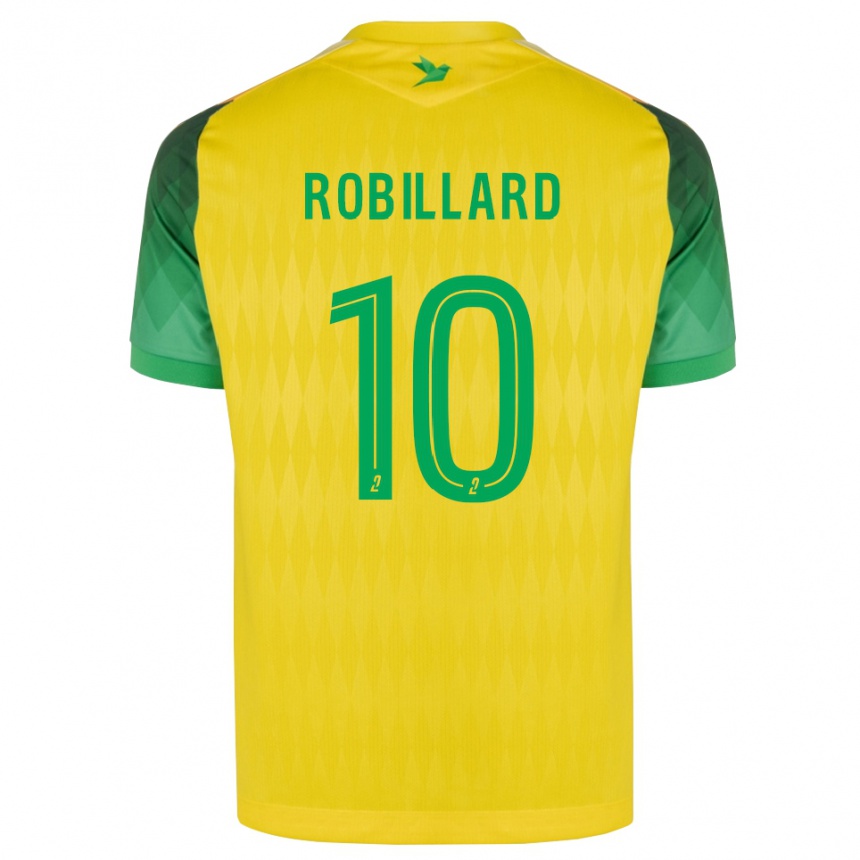 ילדים כדורגל Camille Robillard #10 ירוק צהוב אדום ג'רזי ביתית 2026/27