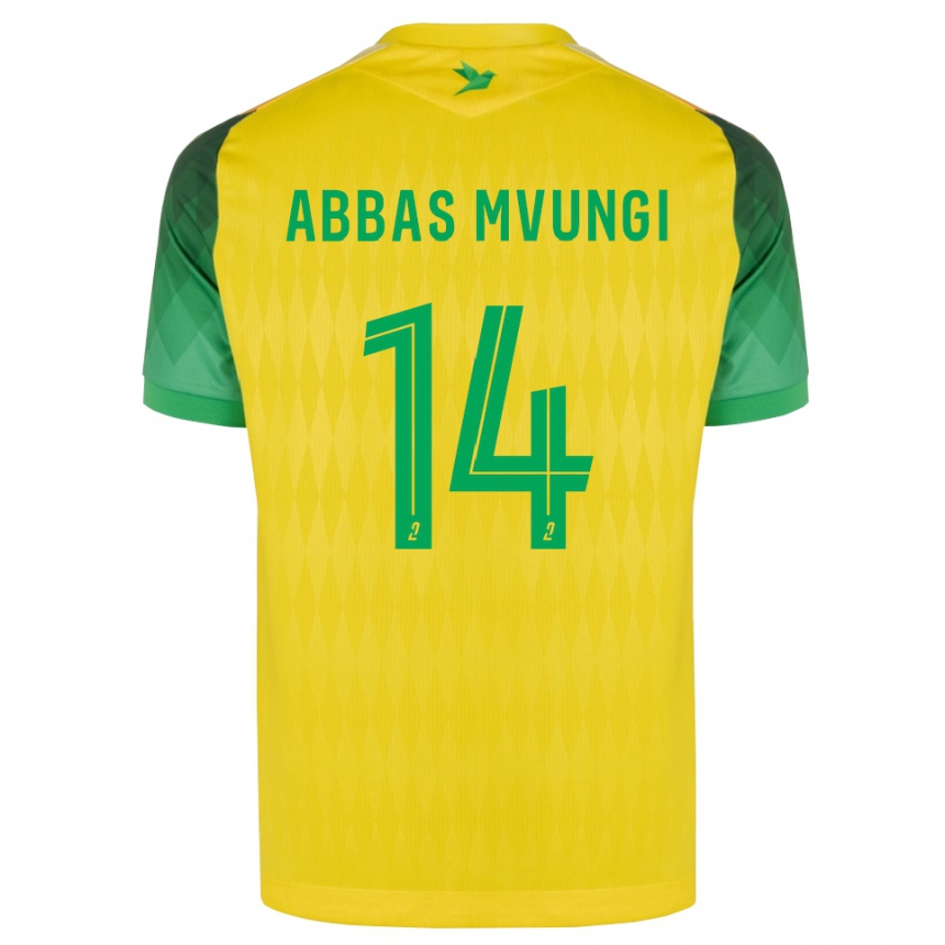 ילדים כדורגל Omar Abbas Mvungi #14 ירוק צהוב אדום ג'רזי ביתית 2026/27 ילדים כדורגל Omar Abbas Mvungi #14 ירוק צהוב אדום ג'רזי ביתית 2026/27