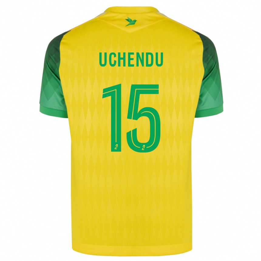 ילדים כדורגל Chinaza Uchendu #15 ירוק צהוב אדום ג'רזי ביתית 2026/27
