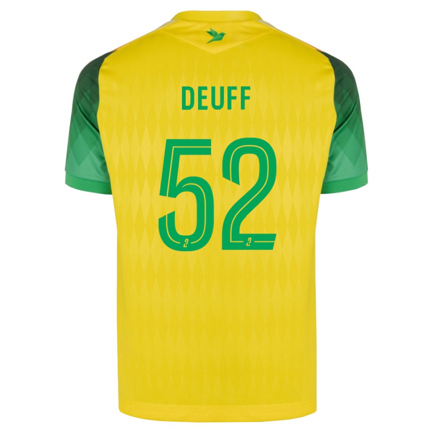 ילדים כדורגל Bahmed Deuff #52 ירוק צהוב אדום ג'רזי ביתית 2026/27