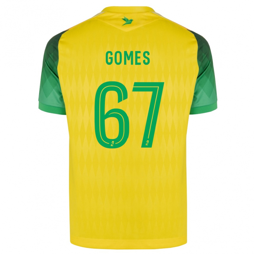 ילדים כדורגל Malang Gomes #67 ירוק צהוב אדום ג'רזי ביתית 2026/27