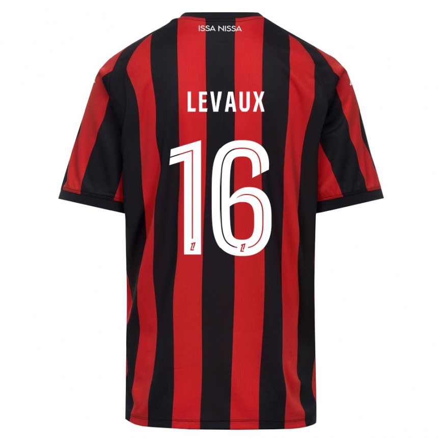 ילדים כדורגל Lana Levaux #16 אדום שחור לבן ג'רזי ביתית 2026/27