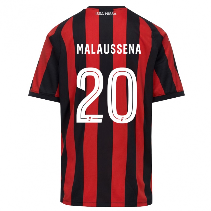 ילדים כדורגל Angela Malaussena #20 אדום שחור לבן ג'רזי ביתית 2026/27