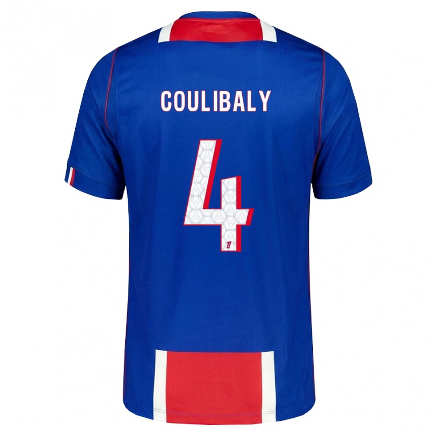 ילדים כדורגל Samba Coulibaly #4 אדום לבן כחול ג'רזי ביתית 2026/27