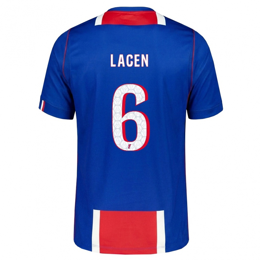 ילדים כדורגל מיכאל לאסן #6 אדום לבן כחול ג'רזי ביתית 2026/27