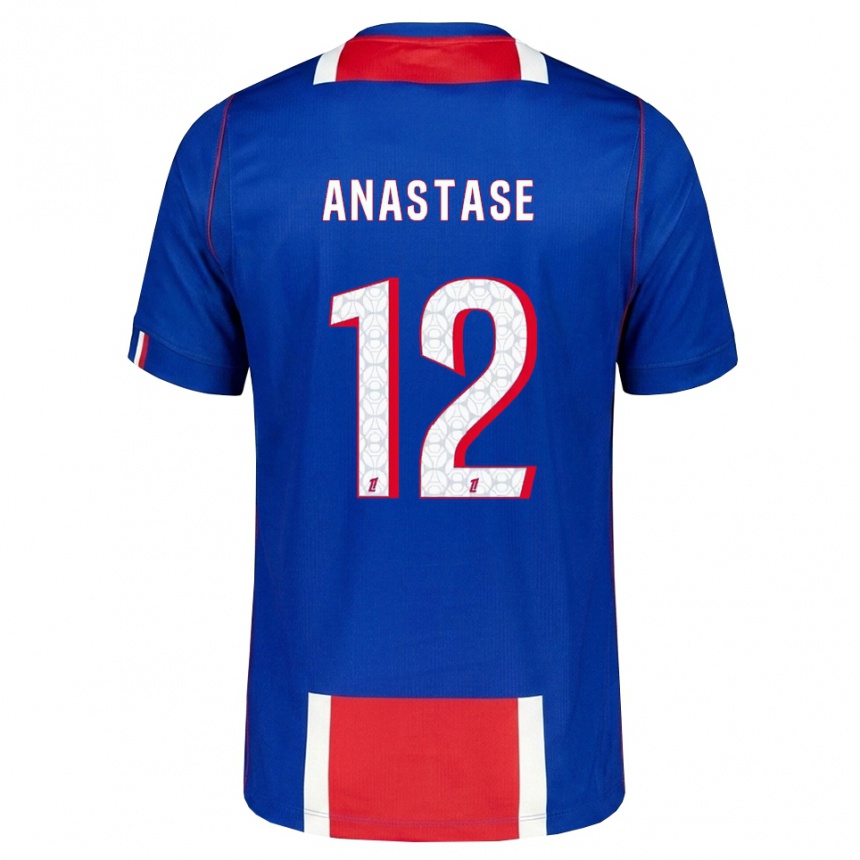 ילדים כדורגל Kenji Anastase #12 אדום לבן כחול ג'רזי ביתית 2026/27