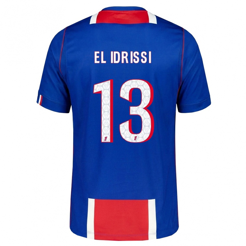 ילדים כדורגל Mohamed-Amine El Idrissi #13 אדום לבן כחול ג'רזי ביתית 2026/27