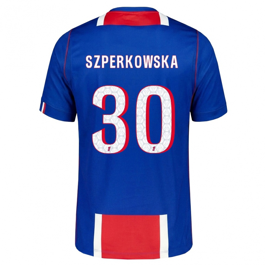 ילדים כדורגל Oliwia Szperkowska #30 אדום לבן כחול ג'רזי ביתית 2026/27
