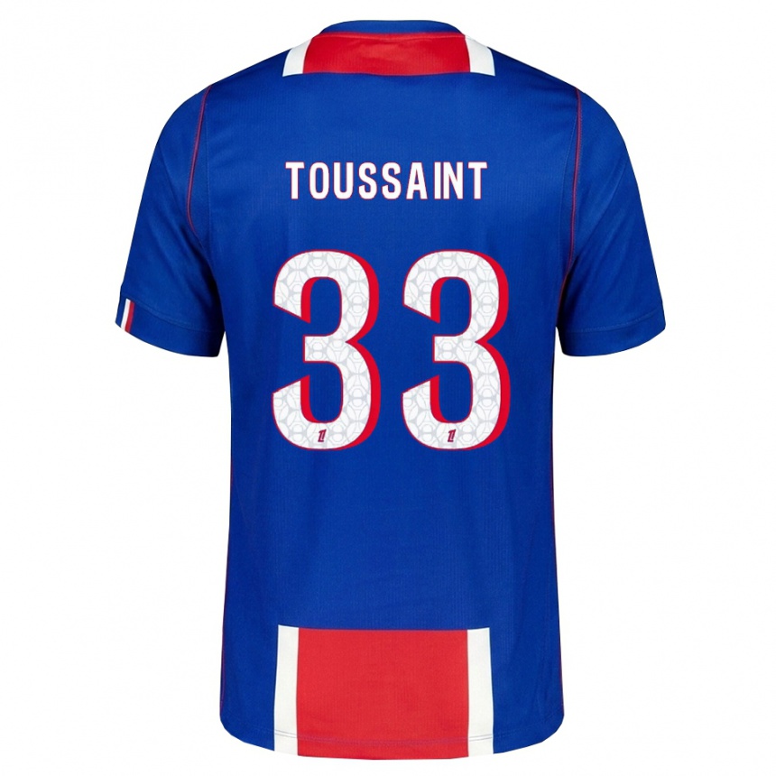 ילדים כדורגל Océane Toussaint #33 אדום לבן כחול ג'רזי ביתית 2026/27