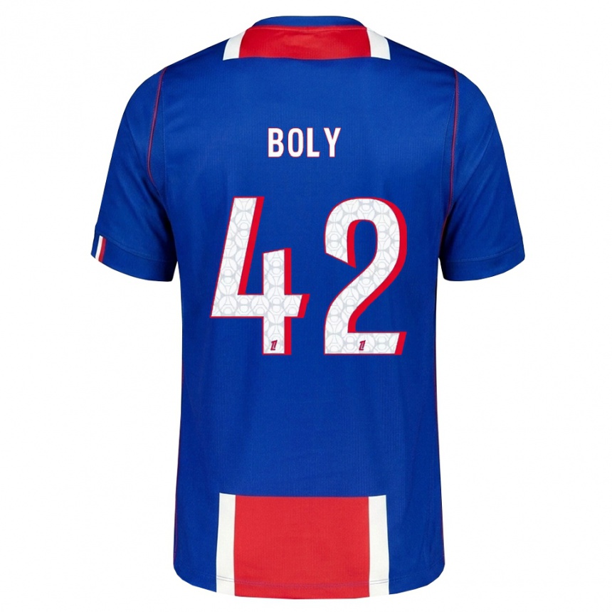 ילדים כדורגל David Boly #42 אדום לבן כחול ג'רזי ביתית 2026/27 ילדים כדורגל David Boly #42 אדום לבן כחול ג'רזי ביתית 2026/27