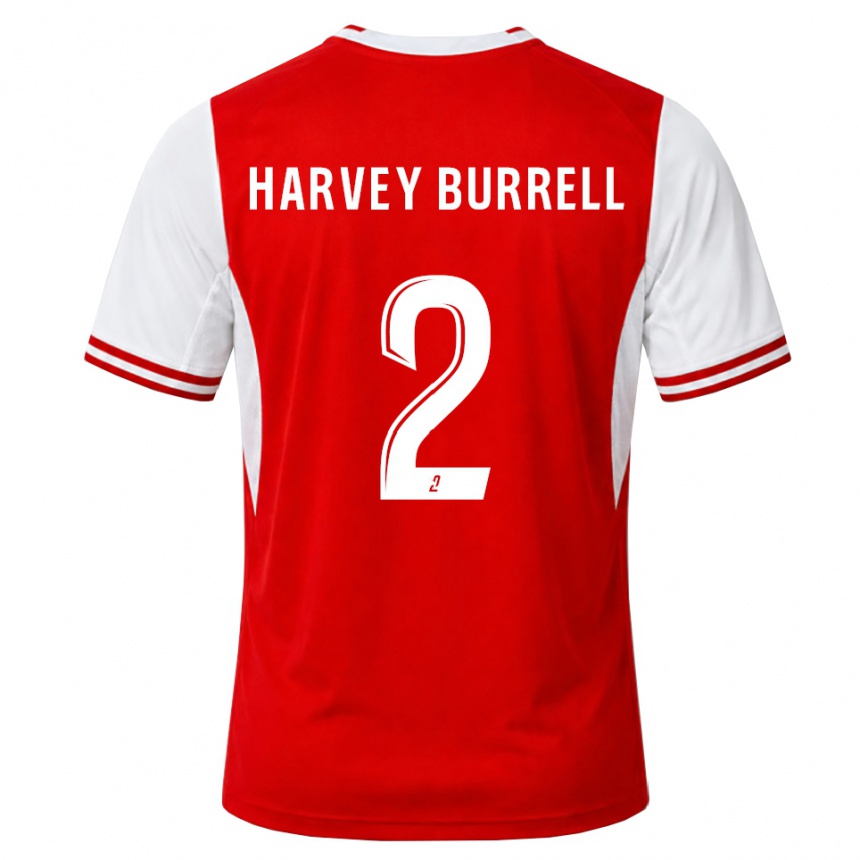 ילדים כדורגל William Harvey Burrell #2 אדום לבן ג'רזי ביתית 2026/27