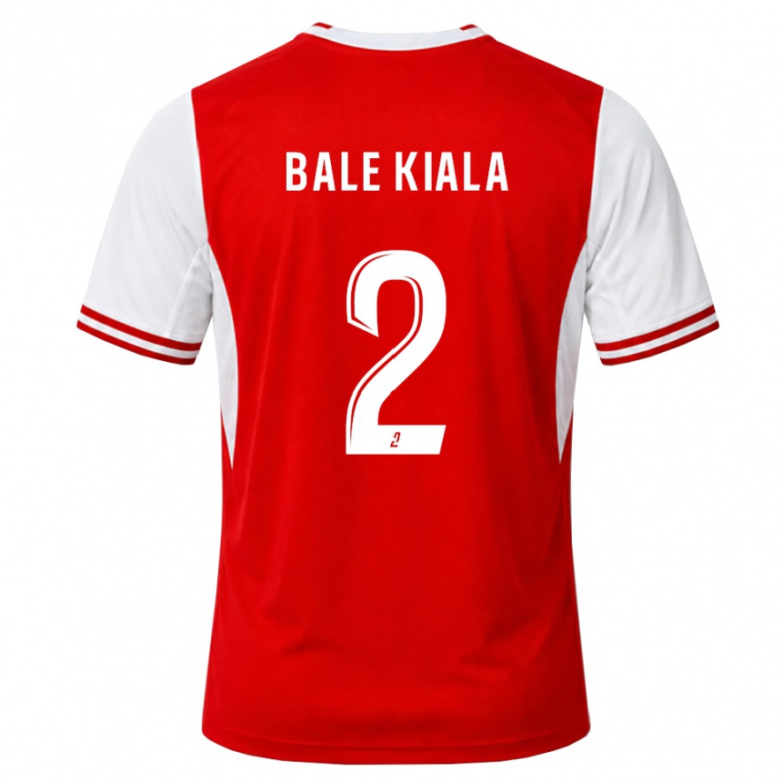 ילדים כדורגל Aser Bale Kiala #2 אדום לבן ג'רזי ביתית 2026/27