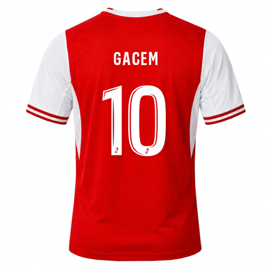 ילדים כדורגל Yacine Gacem #10 אדום לבן ג'רזי ביתית 2026/27