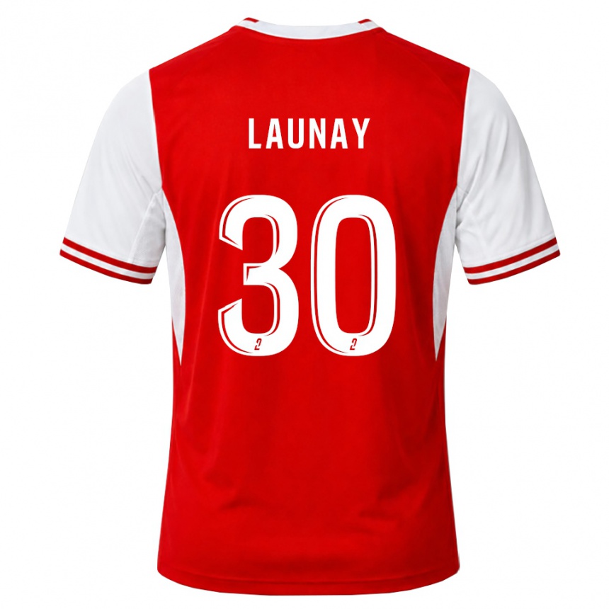ילדים כדורגל Elisa Launay #30 אדום לבן ג'רזי ביתית 2026/27