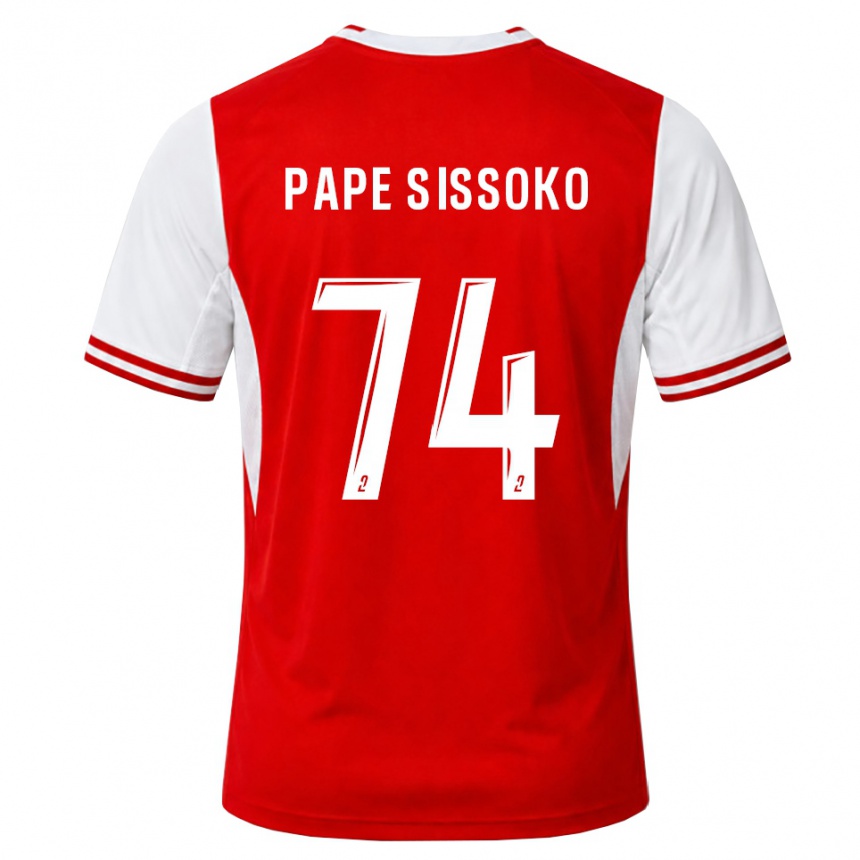 ילדים כדורגל Niama Pape Sissoko #74 אדום לבן ג'רזי ביתית 2026/27