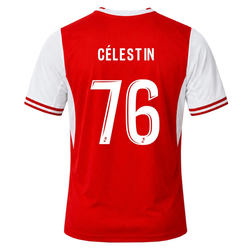 ילדים כדורגל Jean-Philippe Célestin #76 אדום לבן ג'רזי ביתית 2026/27