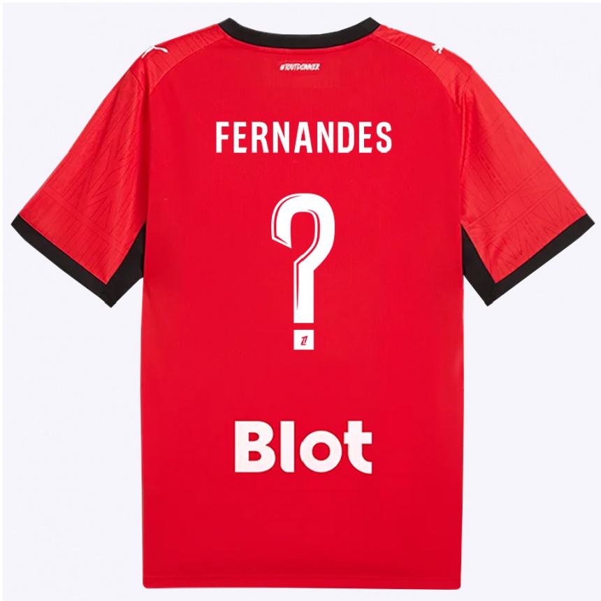 ילדים כדורגל Alexis Fernandes #0 אדום שחור לבן ג'רזי ביתית 2026/27