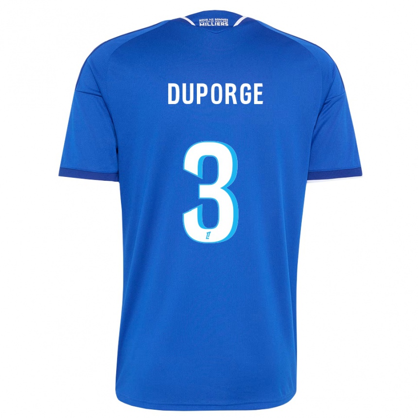 ילדים כדורגל Morgane Duporge #3 כחול מלכותי לבן ג'רזי ביתית 2026/27
