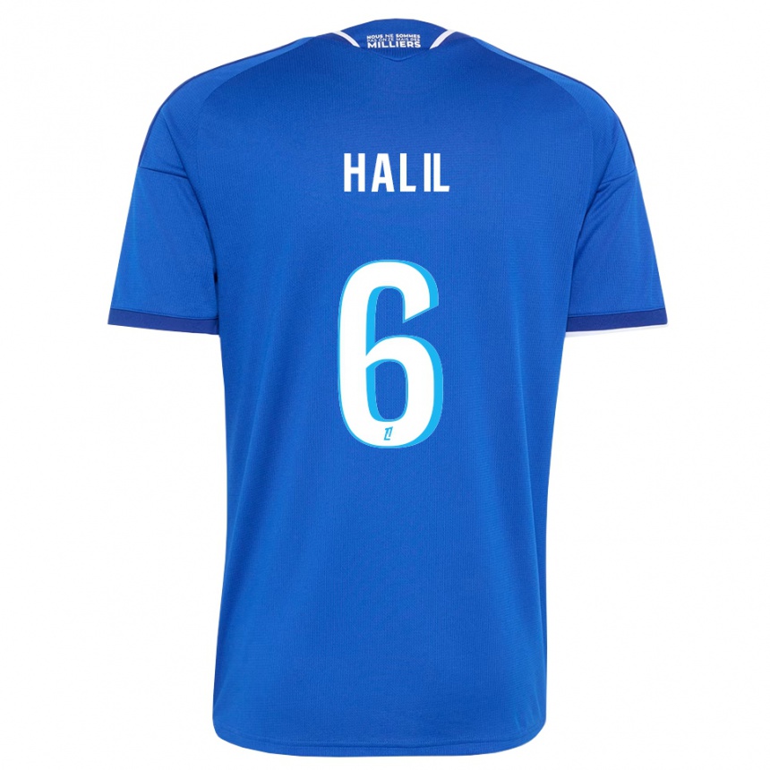 ילדים כדורגל Fouad Halil #6 כחול מלכותי לבן ג'רזי ביתית 2026/27