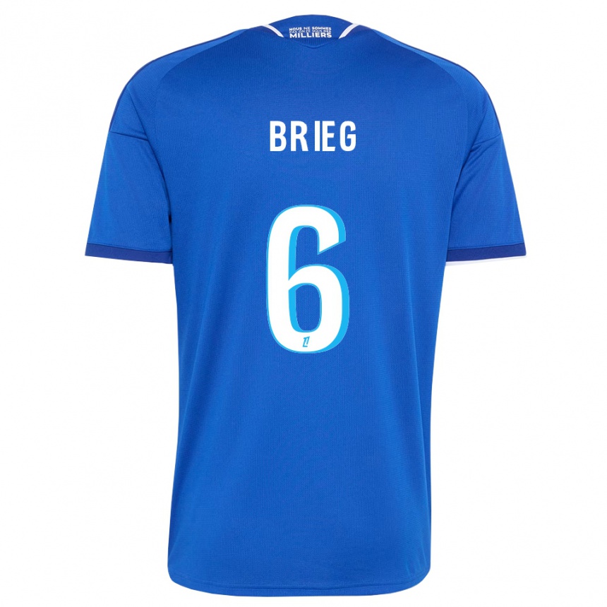 ילדים כדורגל Redouan Brieg #6 כחול מלכותי לבן ג'רזי ביתית 2026/27