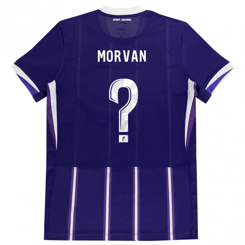ילדים כדורגל Loup Morvan #0 סגול לבן ג'רזי ביתית 2026/27