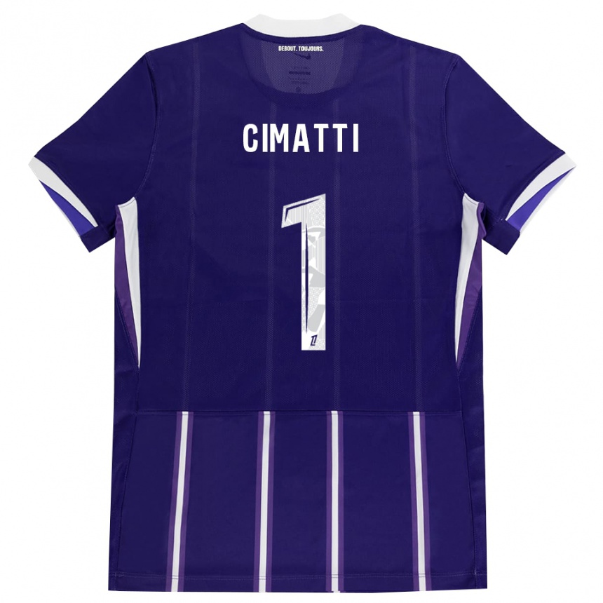 ילדים כדורגל Marie Cimatti #1 סגול לבן ג'רזי ביתית 2026/27