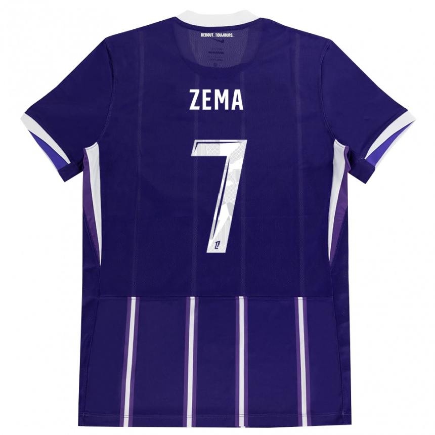 ילדים כדורגל Darris Zema #7 סגול לבן ג'רזי ביתית 2026/27