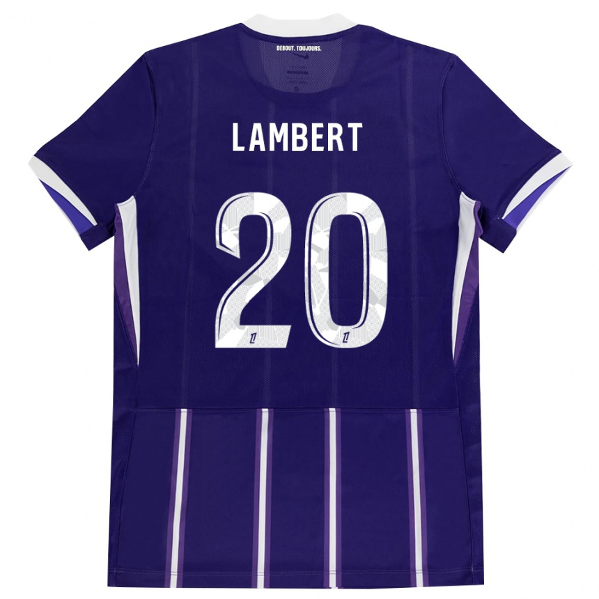 ילדים כדורגל Sarah Lambert #20 סגול לבן ג'רזי ביתית 2026/27