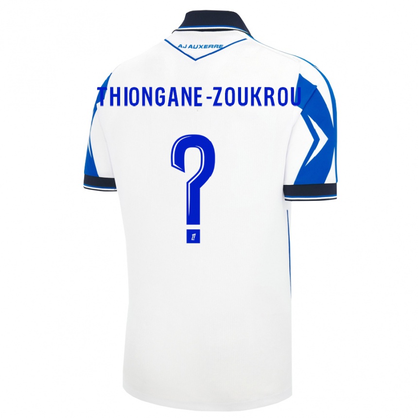 ילדים כדורגל Ackah-Tidiane Thiongane-Zoukrou #0 שחור לבן כחול ג'רזי ביתית 2026/27