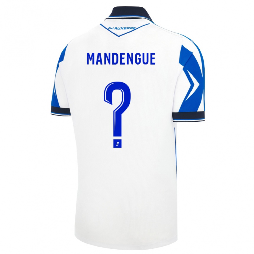 ילדים כדורגל Rayan Mandengue #0 שחור לבן כחול ג'רזי ביתית 2026/27 ילדים כדורגל Rayan Mandengue #0 שחור לבן כחול ג'רזי ביתית 2026/27