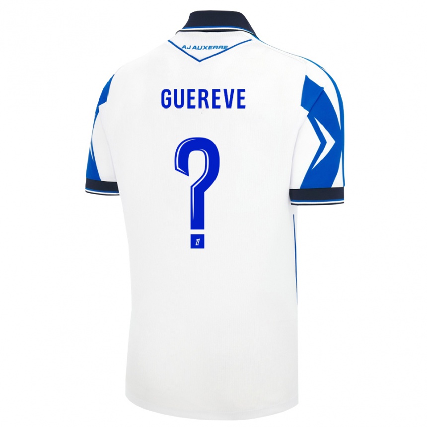ילדים כדורגל Wande Guereve #0 שחור לבן כחול ג'רזי ביתית 2026/27