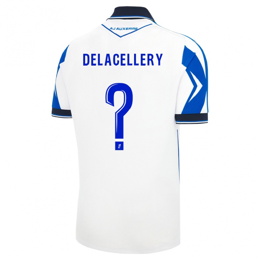 ילדים כדורגל Coralie Delacellery #0 שחור לבן כחול ג'רזי ביתית 2026/27