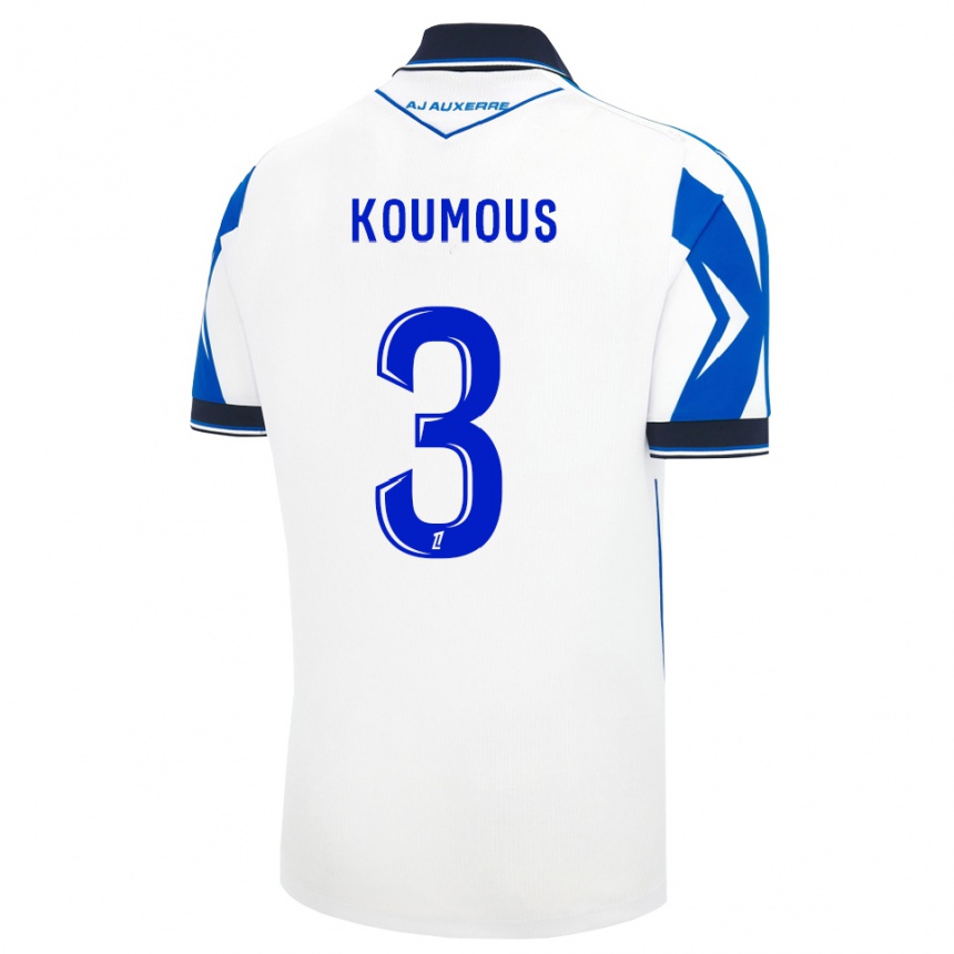ילדים כדורגל Ken Koumous #3 שחור לבן כחול ג'רזי ביתית 2026/27