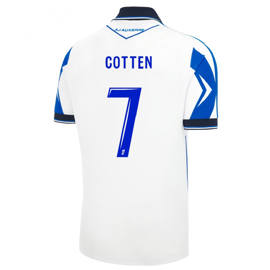 ילדים כדורגל Kenzo Cotten #7 שחור לבן כחול ג'רזי ביתית 2026/27