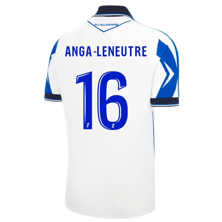 ילדים כדורגל Nathan Anga-Leneutre #16 שחור לבן כחול ג'רזי ביתית 2026/27