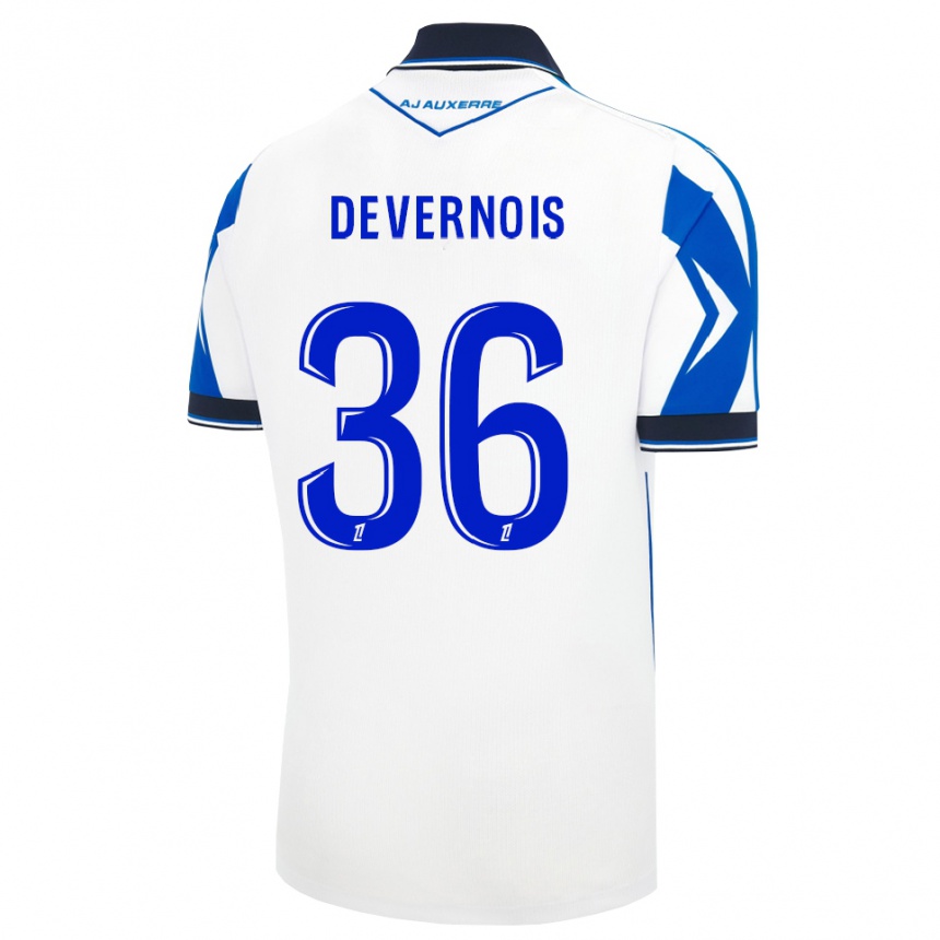 ילדים כדורגל Tidiane Devernois #36 שחור לבן כחול ג'רזי ביתית 2026/27