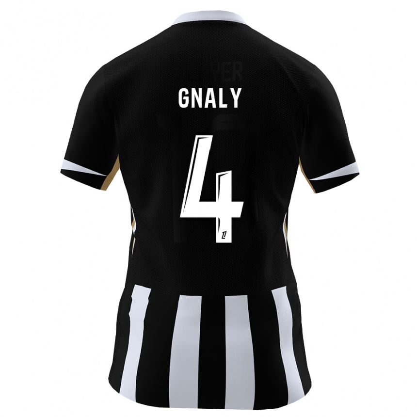 ילדים כדורגל Noa Gnaly #4 שחור כחול ג'רזי ביתית 2026/27