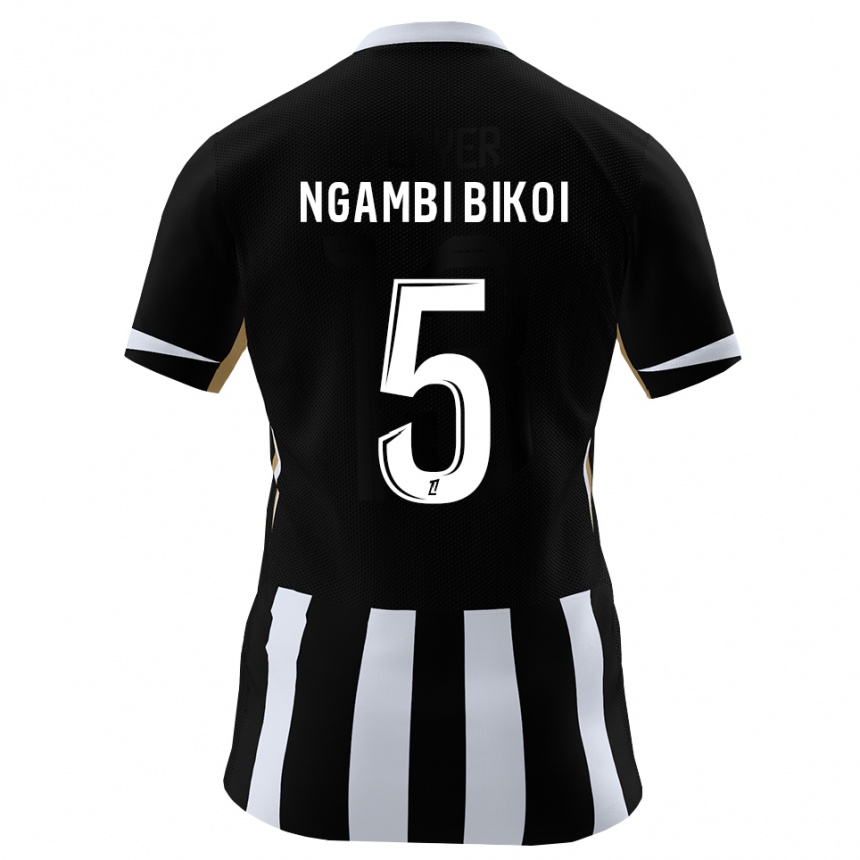 ילדים כדורגל Christian Ngambi Bikoi #5 שחור כחול ג'רזי ביתית 2026/27